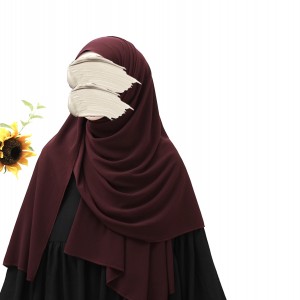 Krinkil Medine İpeği Şal - Mürdüm