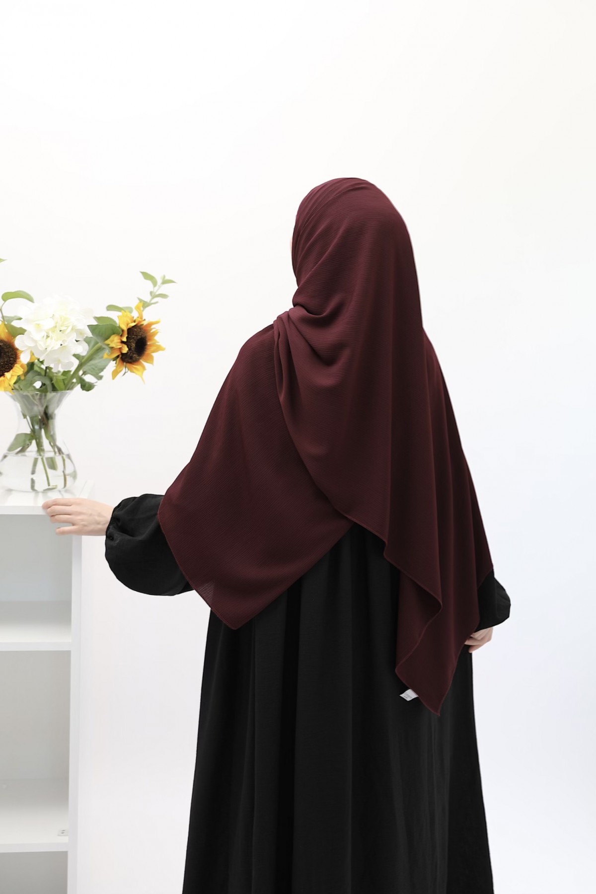 Krinkil Medine İpeği Şal - Mürdüm