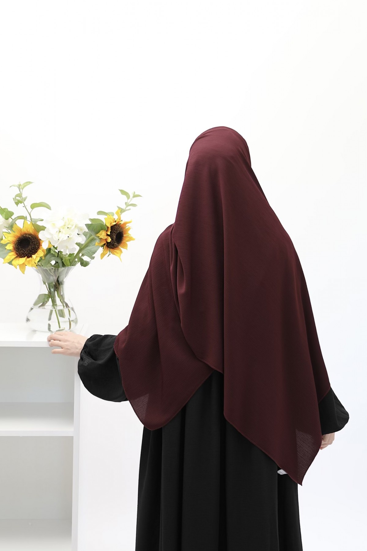 Krinkil Medine İpeği Şal - Mürdüm