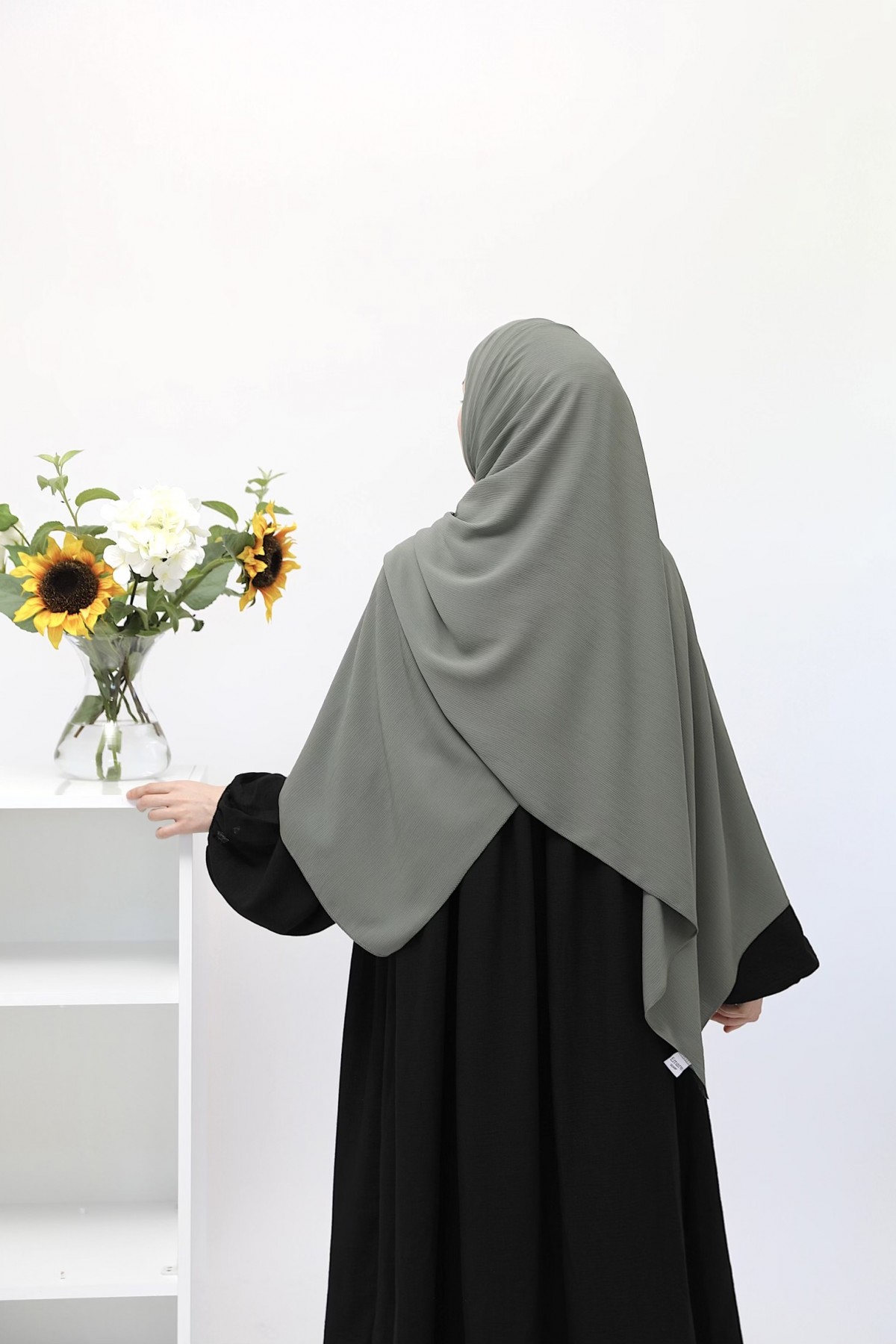 Krinkil Medine İpeği Şal - Soft Yeşil