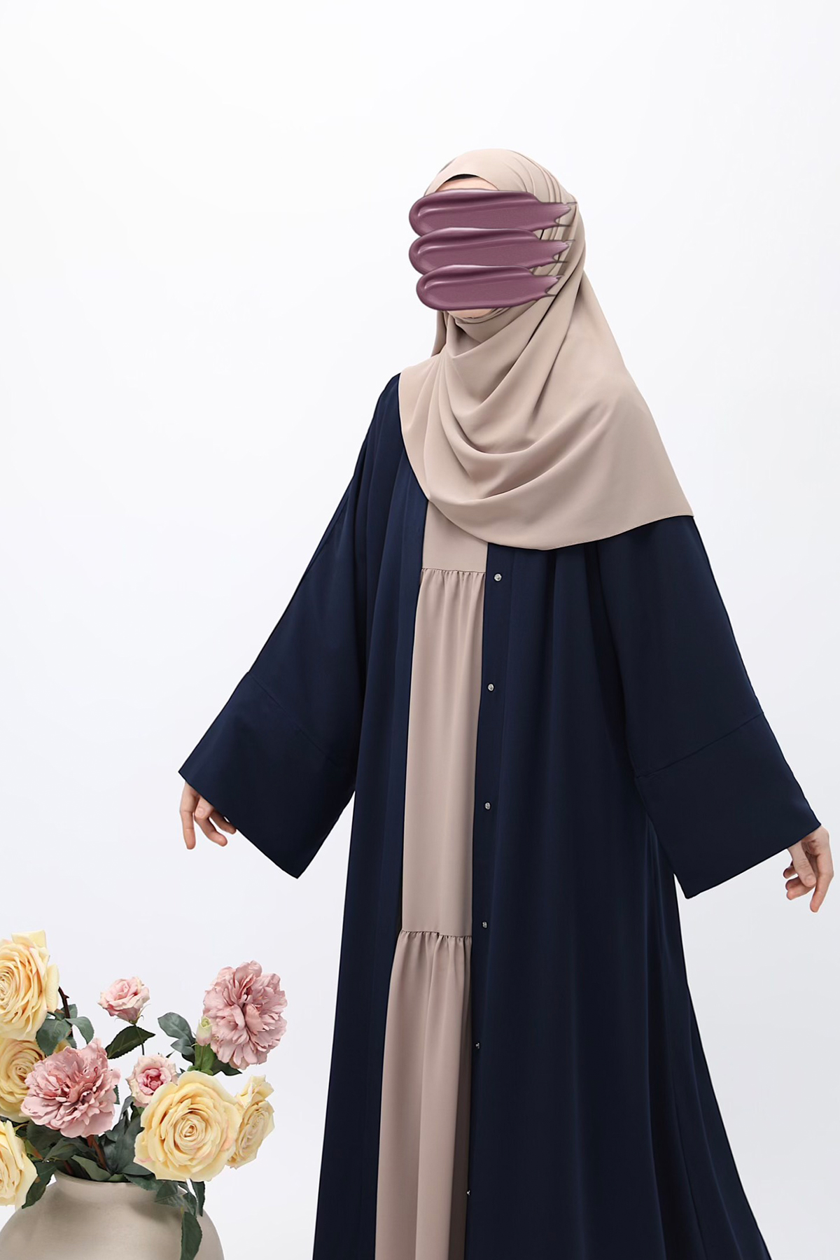 Mavera Abaya - Lacivert