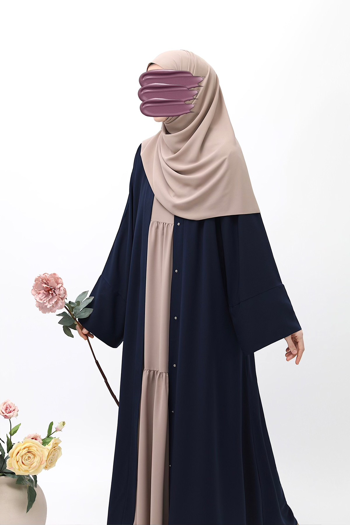 Mavera Abaya - Lacivert