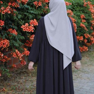 Ahsen Fermuarlı Ferace - Antrasit