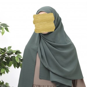 Ayrobin Krep Büyük Boy Şal - Soft Yeşil