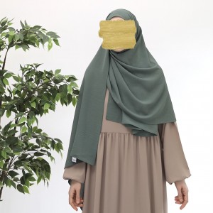 Ayrobin Krep Büyük Boy Şal - Soft Yeşil