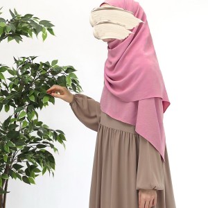 Ayrobin Krep Büyük Boy Şal - Pembe