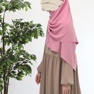 Ayrobin Krep Büyük Boy Şal - Pembe