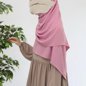 Ayrobin Krep Büyük Boy Şal - Pembe