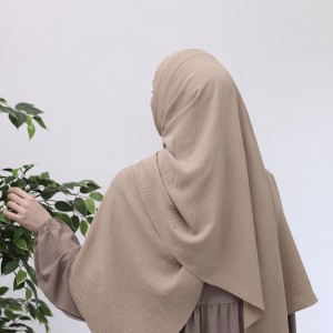 Ayrobin Krep Büyük Boy Şal - Sütlü Kahve