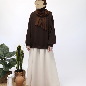 Basic Sweatshirt - Acı Kahve