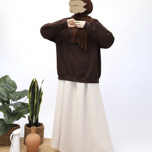 Basic Sweatshirt - Acı Kahve