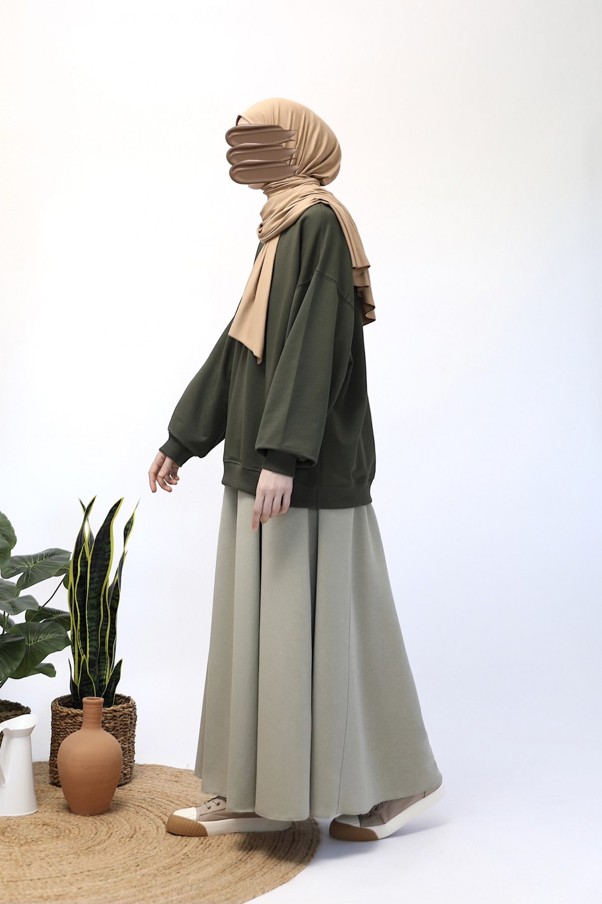 Basic Sweatshirt - Haki