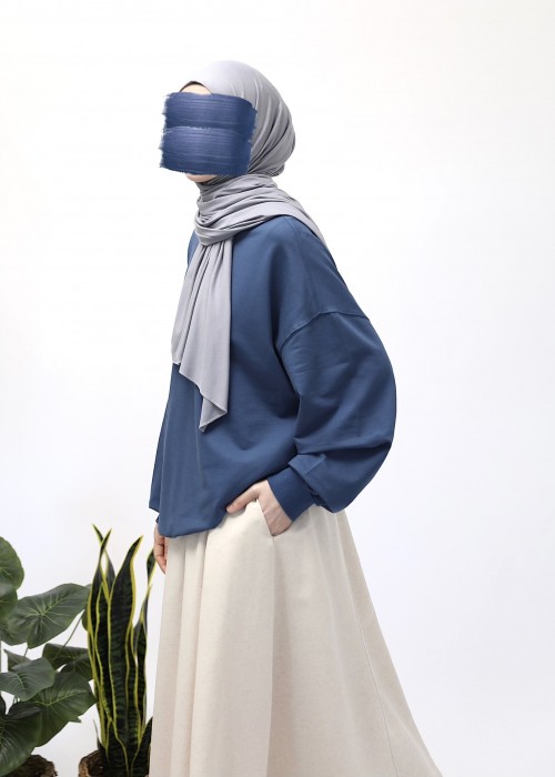 Basic Sweatshirt - İndigo