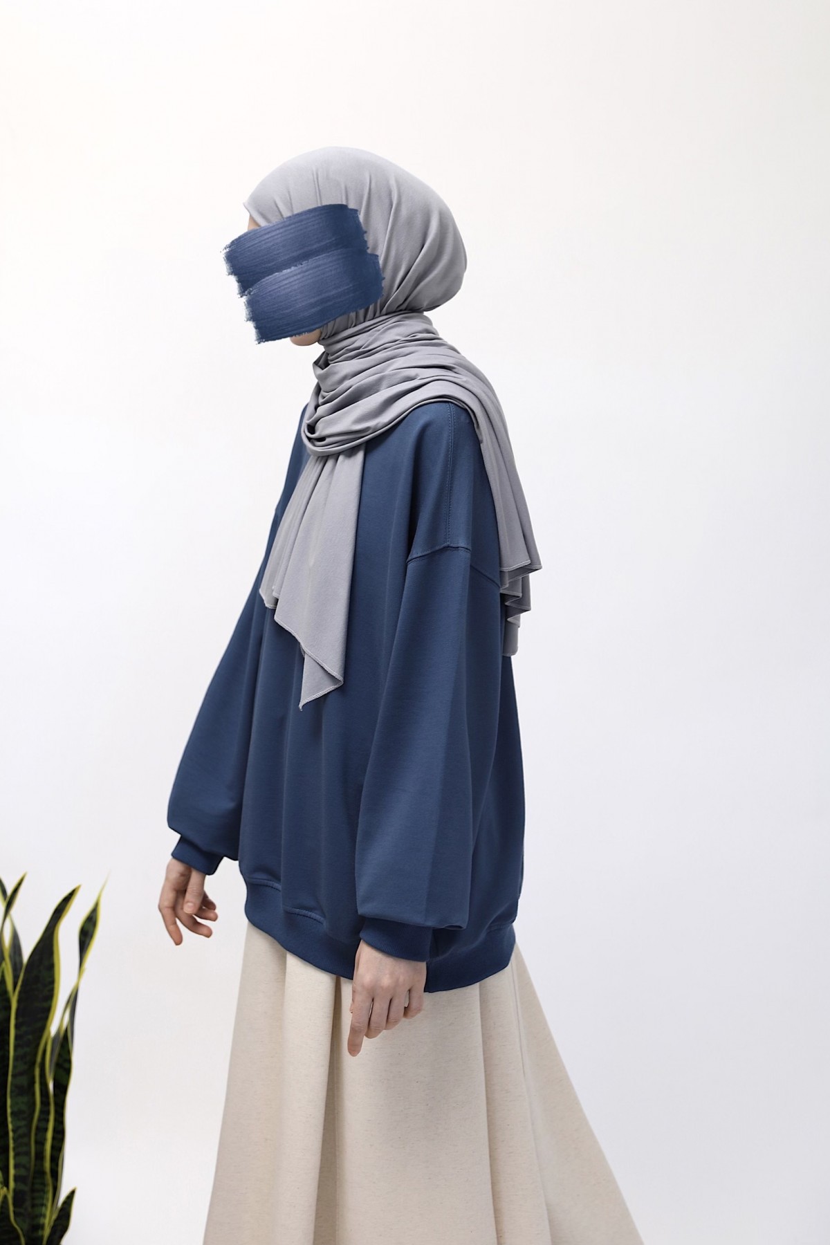 Basic Sweatshirt - İndigo