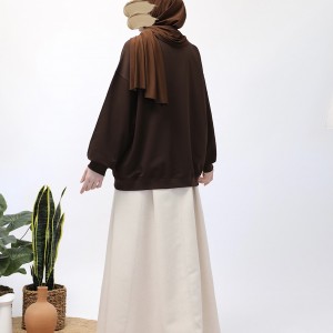 Basic Sweatshirt - Acı Kahve