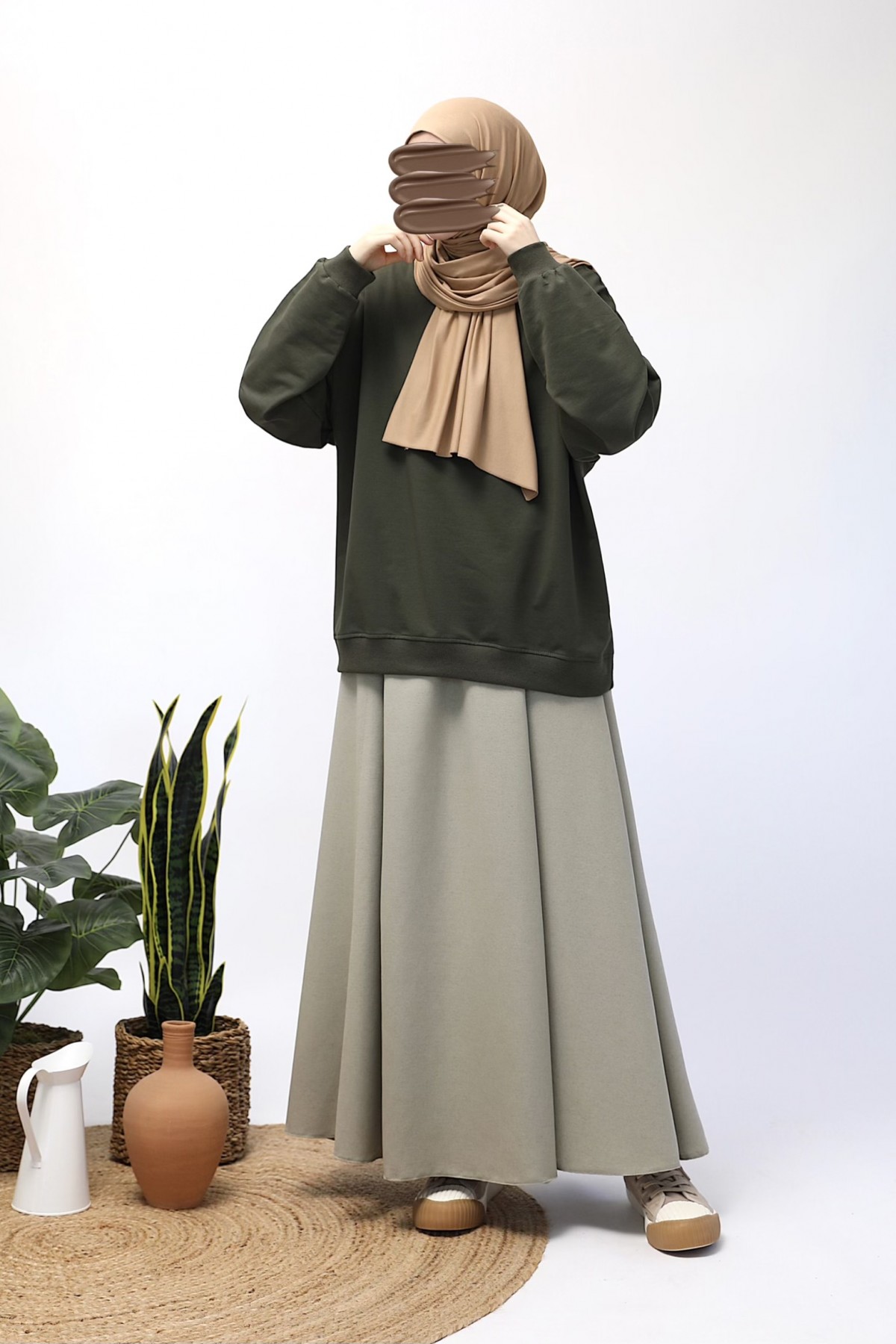 Basic Sweatshirt - Haki