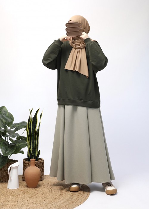 Basic Sweatshirt - Haki