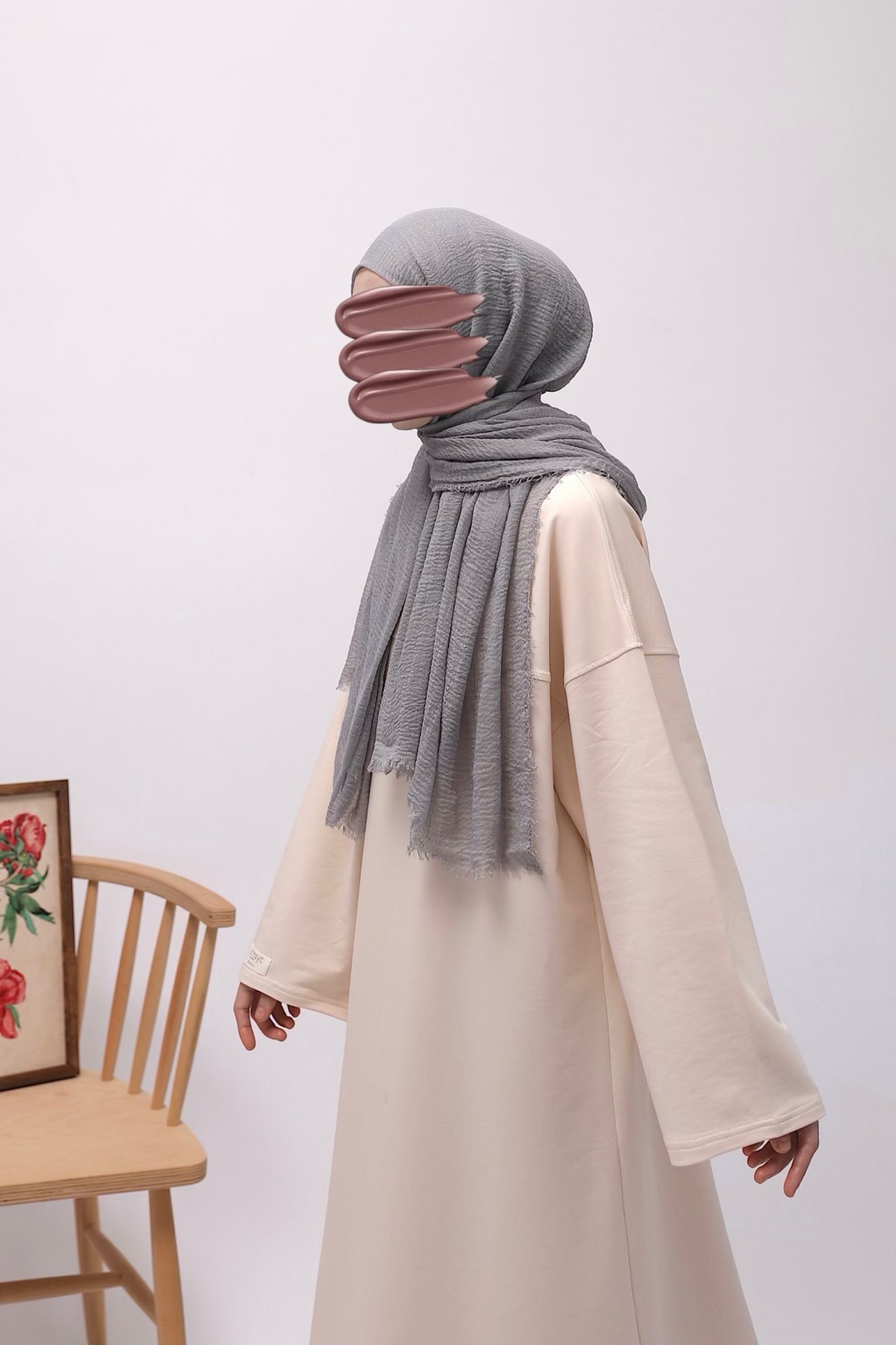 Bürümcük Şal - Gri