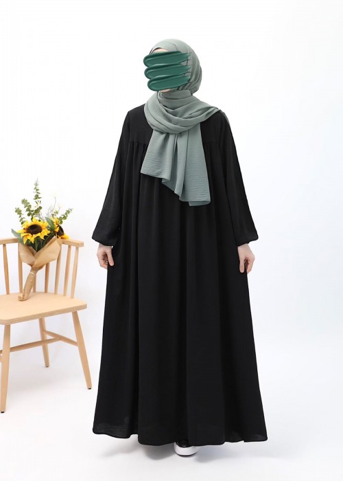Defne Tesettür Elbise - Siyah