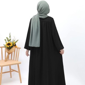 Defne Tesettür Elbise - Siyah
