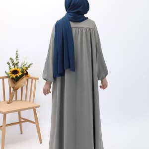 Defne Tesettür Elbise - Gri
