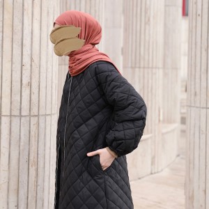 Kapitone Mont - Siyah