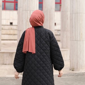 Kapitone Mont - Siyah