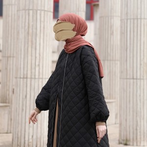 Kapitone Mont - Siyah