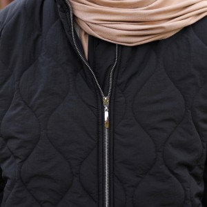 Damla Kapitone Mont - Siyah