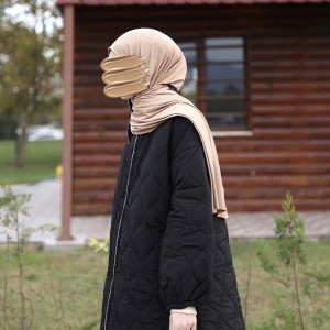 Damla Kapitone Mont - Siyah
