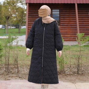 Damla Kapitone Mont - Siyah