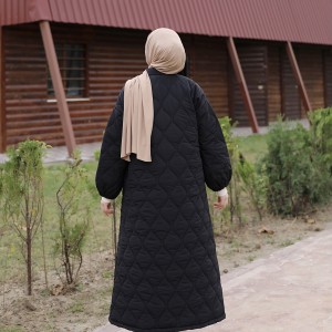 Damla Kapitone Mont - Siyah