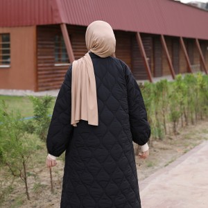 Damla Kapitone Mont - Siyah