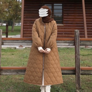 Damla Kapitone Mont - Karamel