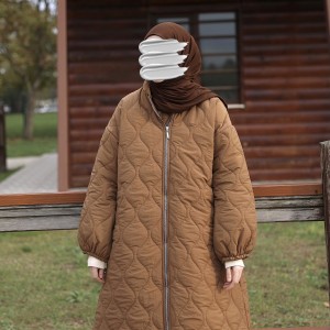 Damla Kapitone Mont - Karamel