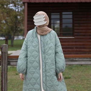 Damla Kapitone Mont - Mint