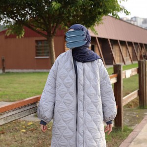 Damla Kapitone Mont - Gri