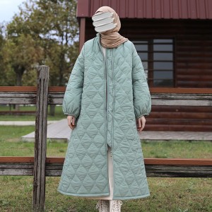 Damla Kapitone Mont - Mint