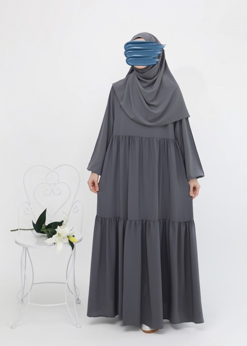 Nisa Elbise Ferace - Soft Gri