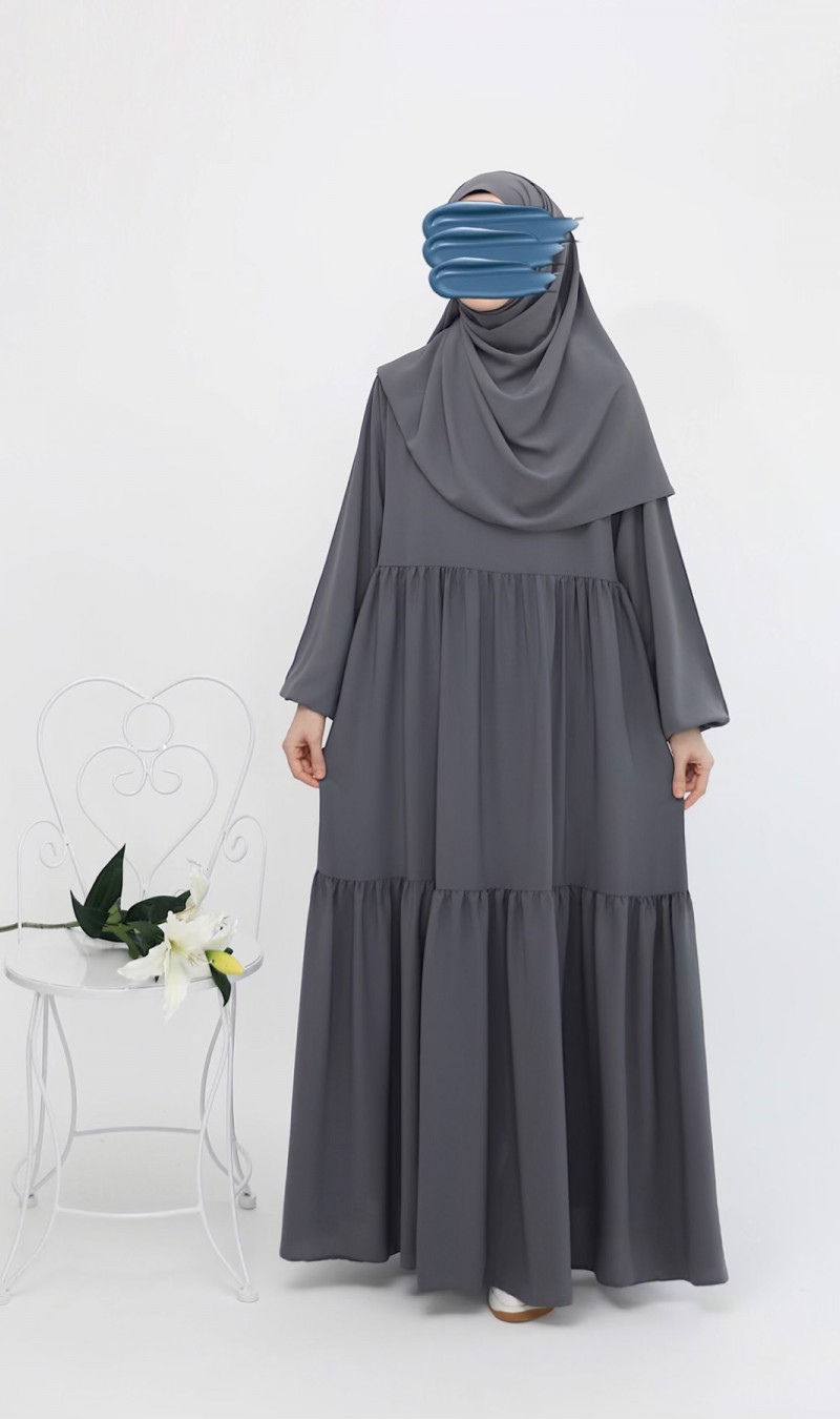 Nisa Elbise Ferace - Soft Gri