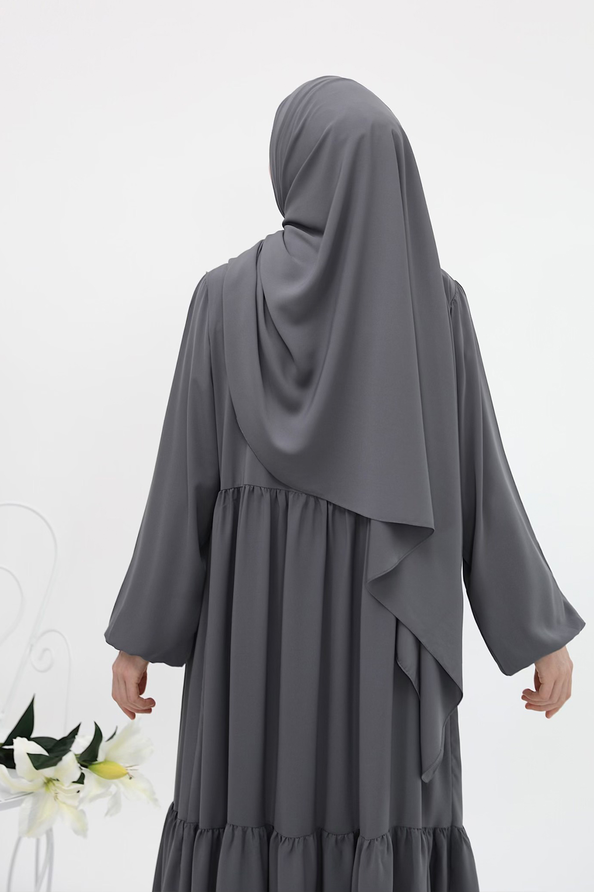 Nisa Elbise Ferace - Soft Gri