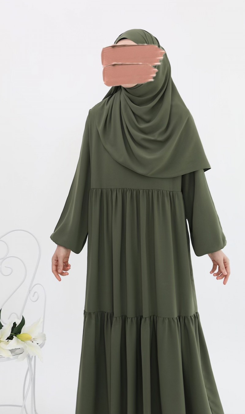 Nisa Elbise Ferace - Soft Yeşil