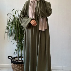 Soft Yeşil - Keten Elbise