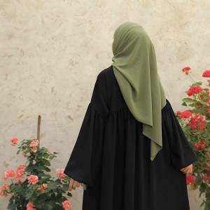 Siyah - Keten Elbise