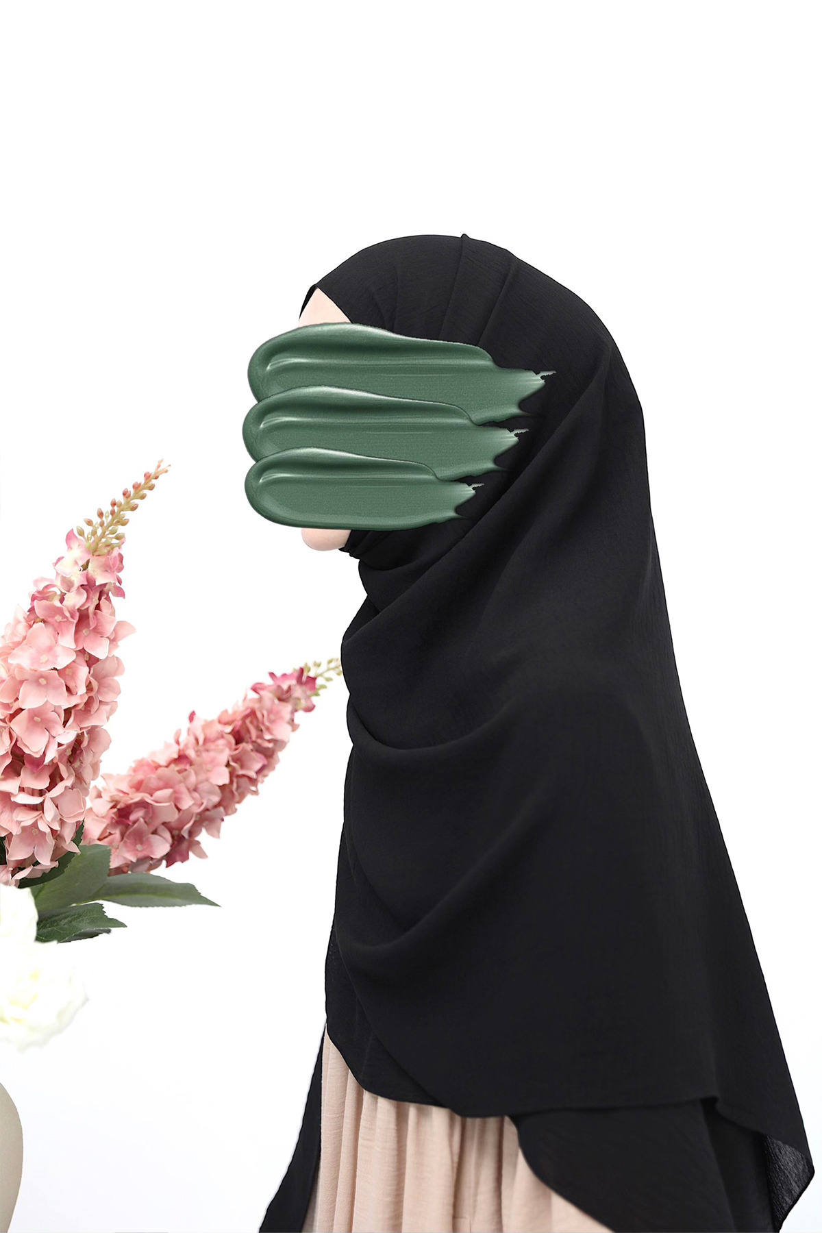 Cazz Krep Büyük Boy Şal - Siyah