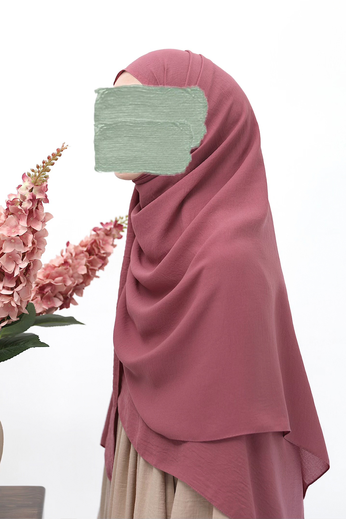 Cazz Krep Büyük Boy Şal - Koyu Pembe