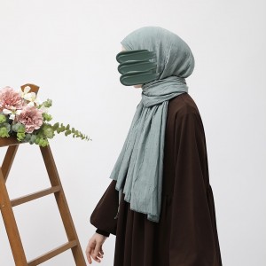 Bambu Kraşlı Şal - Mint