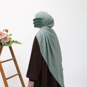 Bambu Kraşlı Şal - Mint