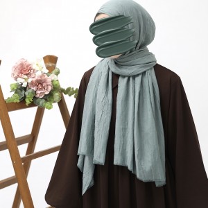 Bambu Kraşlı Şal - Mint