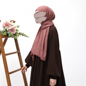 Bambu Kraşlı Şal - Mürdüm